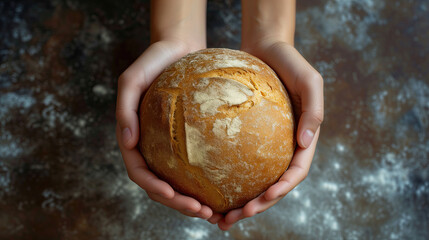 bread in the hands