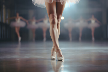 Ballet dancer in ballet position