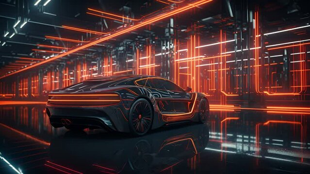 光るスポーツカー,Generative AI 