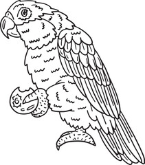 Cacique Bird Isolated Coloring Page for Kids