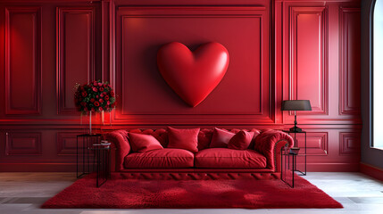 Valentine's Day interior room