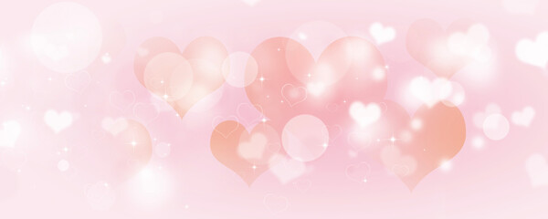 pink lovers heart banner