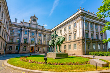 Monument to Alexander III in front of Marble Palace, Saint Petersburg, Russia