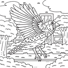 Finch Bird Coloring Page for Kids