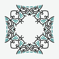 Decorative vintage frame. Vector design. floral ornament.