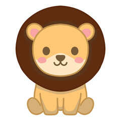 cute designer animals on white background