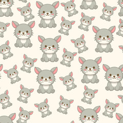 Cute mouse seamless pattern