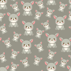 Cute mouse seamless pattern