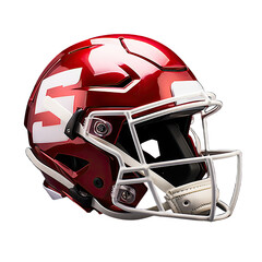 Fototapeta premium Red and White American Football Helmet