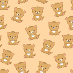 Animal Pattern with Cute Tiger