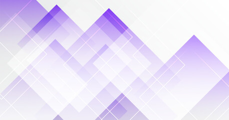 3D purple white techno abstract background overlap layer on bright space with squares effect decoration. Modern graphic design element lines style concept for banner, flyer, card, or brochure cover