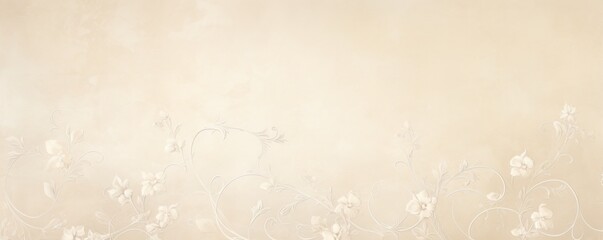 Almond soft pastel background parchment with a thin barely noticeable floral ornament background pattern