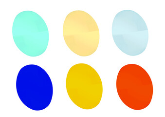 Decorative colorful Easter eggs on isolated transparent background