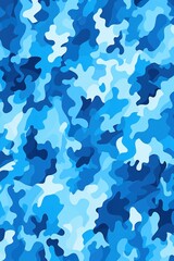 Azure camouflage pattern design poster background 