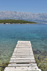 Wooden Pier Over The Sea