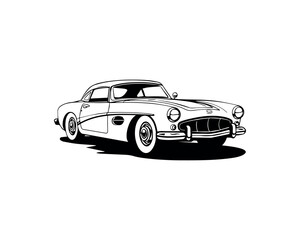 Vintage car - Retro car - Vector Illustration