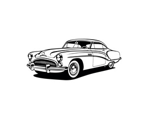 Vintage car - Classic car - Retro car - Vector Illustration