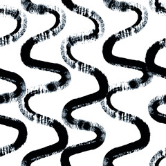 Wavy Brushstrokes. Decorative seamless pattern. Repeating background. Tileable wallpaper print.