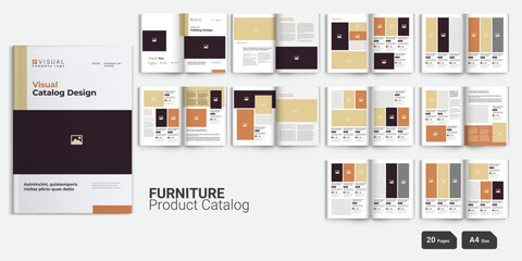 Furniture Product Catalog Architecture Catalog Layout Catalog Layout Product Catalog Design - obrazy, fototapety, plakaty