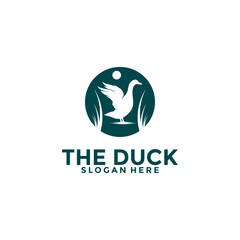 Duck Vector , Mallard logo hunting. Duck farm Logo Vector illustration Template