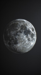 Fototapeta premium an image of the moon on the dark night sky