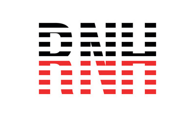 RNH three initial letter iconic line negative space minimal logo design vector template. monogram, abstract, wordmark, business, typography, minimalist, brand, company, flat, modern, unique, simple