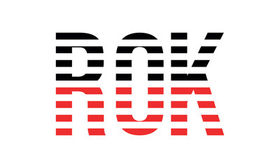 ROK three initial letter iconic line negative space minimal logo design vector template. monogram, abstract, wordmark, business, typography, minimalist, brand, company, flat, modern, unique, simple