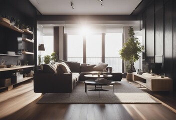 Fototapeta na wymiar Interior of modern apartment