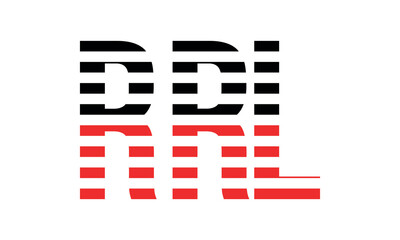 RRL three initial letter iconic line negative space minimal logo design vector template. monogram, abstract, wordmark, business, typography, minimalist, brand, company, flat, modern, unique, simple