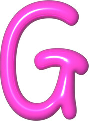 Pink letter g