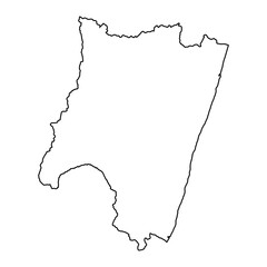 Fianarantsoa province map, administrative division of Madagascar. Vector illustration.