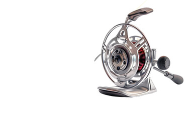 Exploring the Technology Behind Fishing Reels On Transparent Background. - obrazy, fototapety, plakaty
