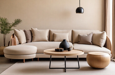 Minimalist luxury home interior design of modern living room