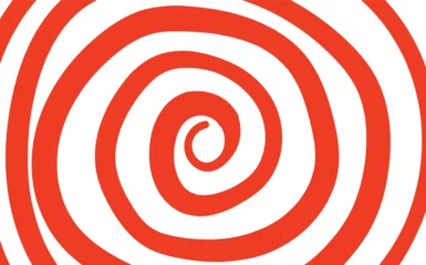 Küchenrückwand glas motiv Abstract red and white candy spiral background. Pattern design for banner, cover, flyer, postcard, poster, other. Round lollipop vector illustration © Alla