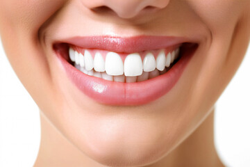women smiling a white-hot smile, white, clean teeth close-up