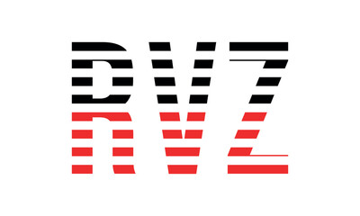 RVZ three initial letter iconic line negative space minimal logo design vector template. monogram, abstract, wordmark, business, typography, minimalist, brand, company, flat, modern, unique, simple