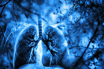 Lung x-ray in the hospital. Diagnostics, and Medicine and health care concept - obrazy, fototapety, plakaty