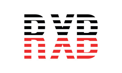 RXB three initial letter iconic line negative space minimal logo design vector template. monogram, abstract, wordmark, business, typography, minimalist, brand, company, flat, modern, unique, simple