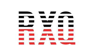 RXQ three initial letter iconic line negative space minimal logo design vector template. monogram, abstract, wordmark, business, typography, minimalist, brand, company, flat, modern, unique, simple