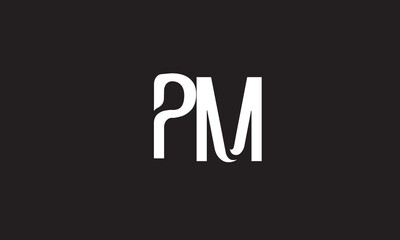 PM, MP, M, P Abstract Letters Logo Monogram	