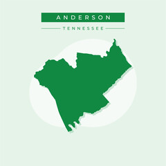 Vector illustration vector of Anderson map Tennessee