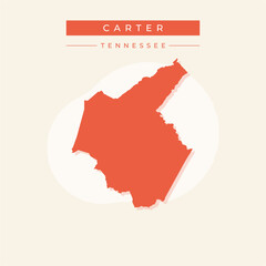 Vector illustration vector of Carter map Tennessee