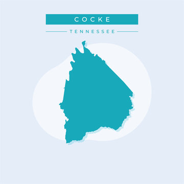 Vector illustration vector of Cocke map Tennessee