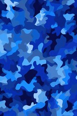 Cobalt camouflage pattern design poster background 