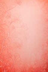 Coral soft pastel background parchment with a thin barely noticeable floral ornament background pattern 