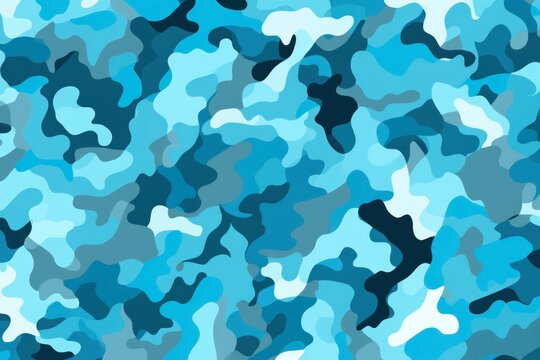Cyan camouflage pattern design poster background 
