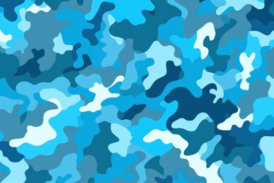 Cyan camouflage pattern design poster background 