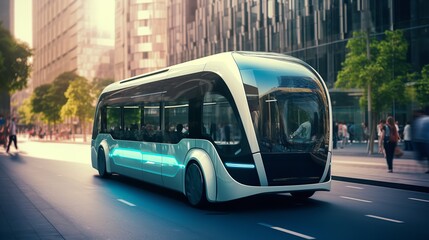 Obraz premium AI Driving the Future: Autonomous Vehicles AI Generated