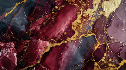 Luxury abstract marble background with beautiful combination of burgundy and gold