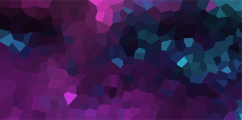 Obraz premium Dark Multicolor Broken Stained Glass Background with dark lines. Voronoi diagram background. Seamless pattern with 3d shapes vector Vintage Illustration background. Geometric Retro tiles pattern
